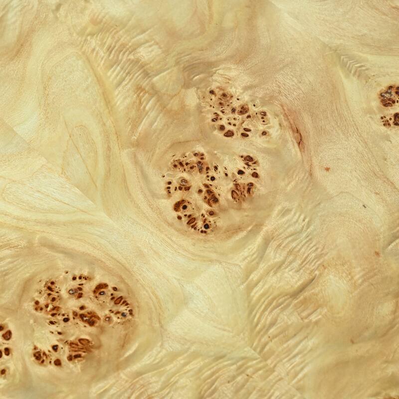 Eliana Round Burl Wood & Metal Coffee Table by Sevita - 36" Diameter x 18" H