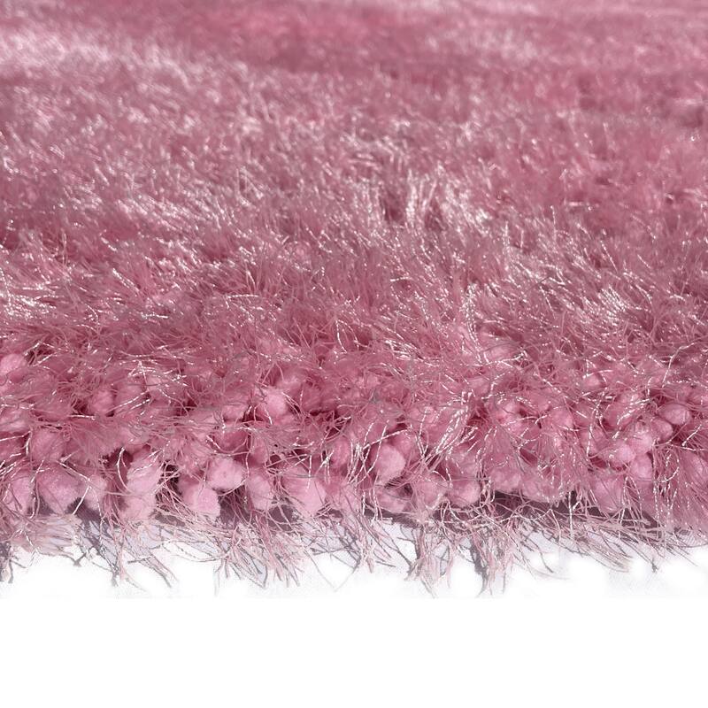 RugBerry Romance Pink Shag Area Rug Shaggy Fluffy Soft Thick Pile