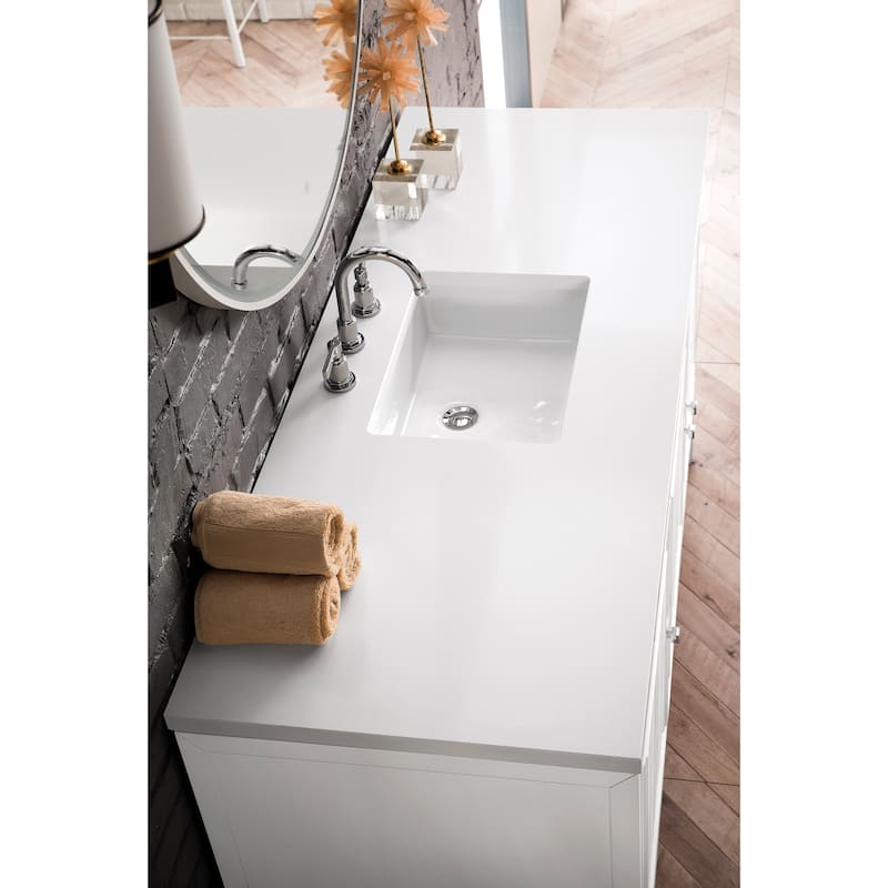 James Martin Vanities Athens 60" Single Vanity Cabinet, Glossy White