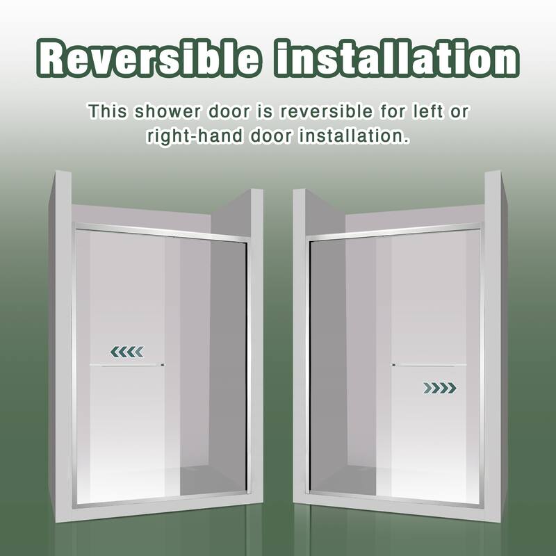 Topcraft 56“-60 ”W x 70 "H Aluminum Framed Sliding Shower Door - 60*70