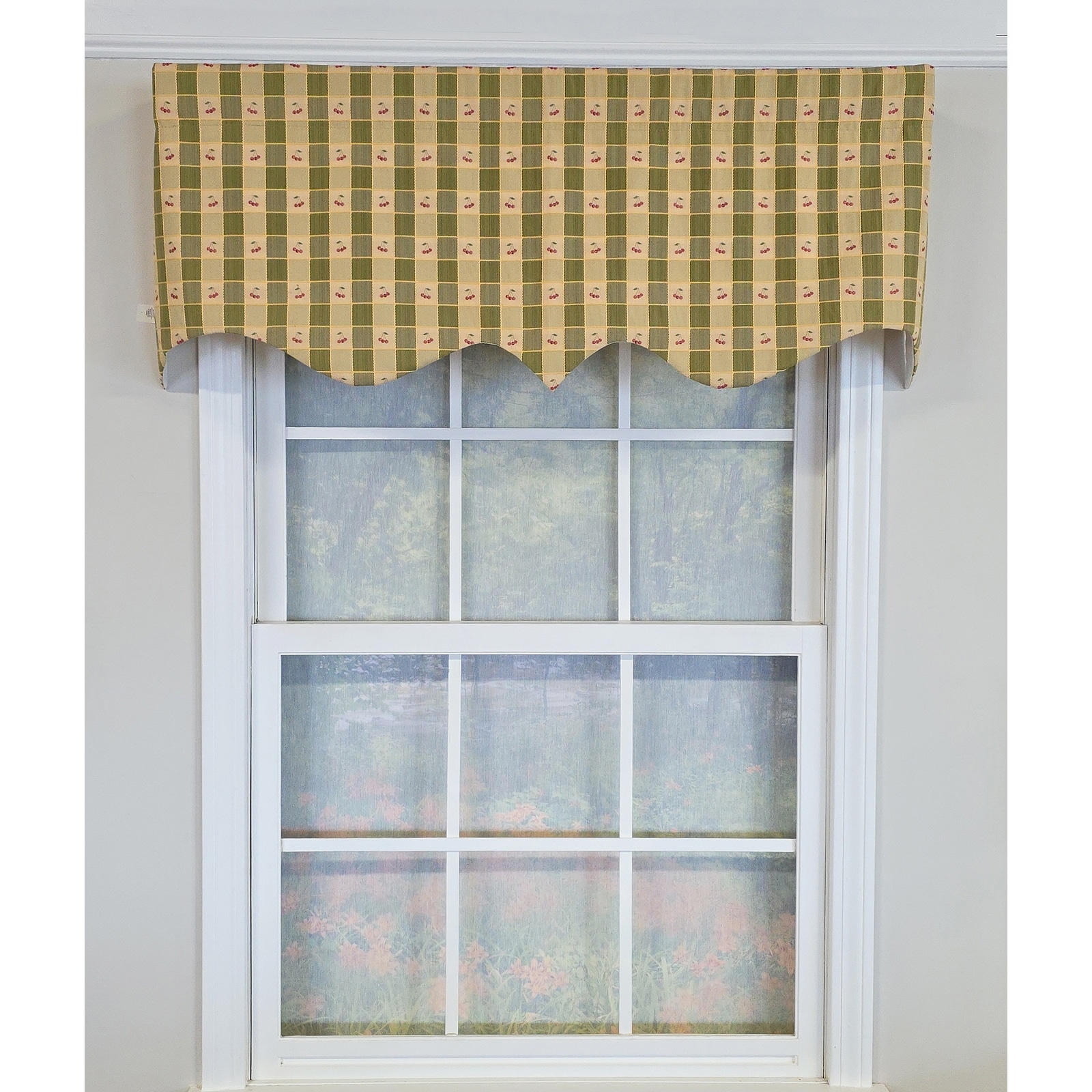 RLF Home Cherry Squares Regal Valance