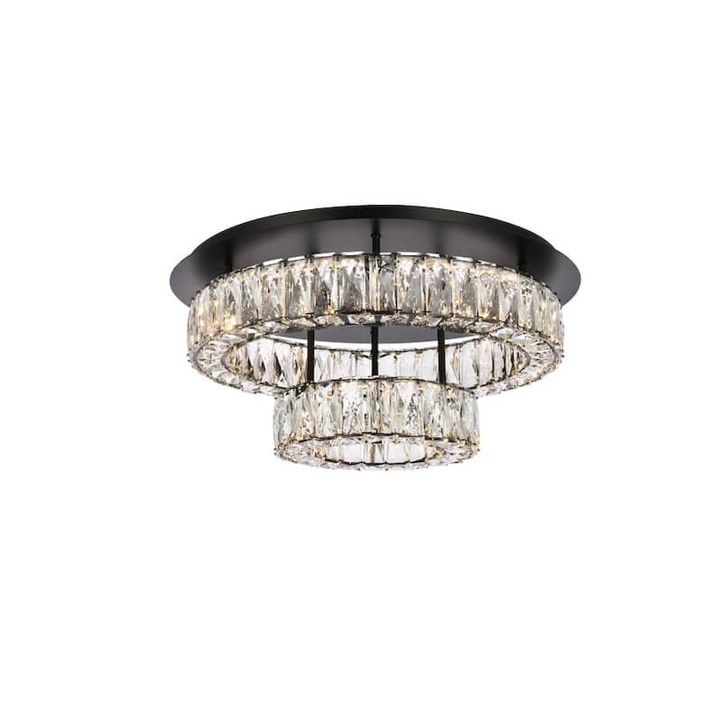 Indigo Home 22 inch LED double flush mount - Black