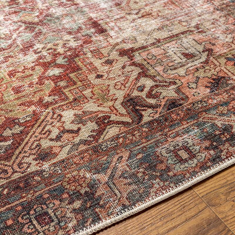 Livabliss Rajga Traditional Medallion Washable Area Rug