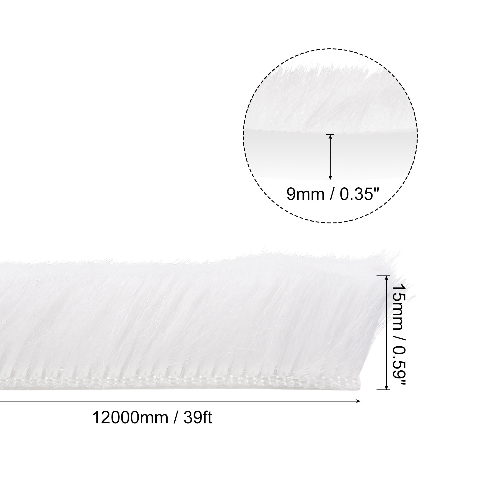 Weather Stripping Brush, Self-Adhesive Seal Weatherstrip Sweep