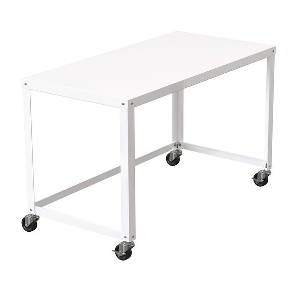 Porch & Den Rockridge White 48-inch Mobile Desk Rolling Cart. Opens flyout.