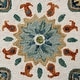 preview thumbnail 9 of 10, Multicolored Paisley Paradise Medallion Round Rug