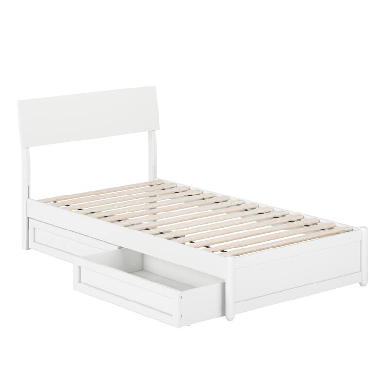 Norla Wood Platform Bed with Storage Drawers