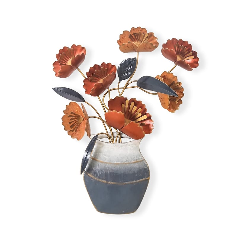 Adeco Metal Flower Wall Decor