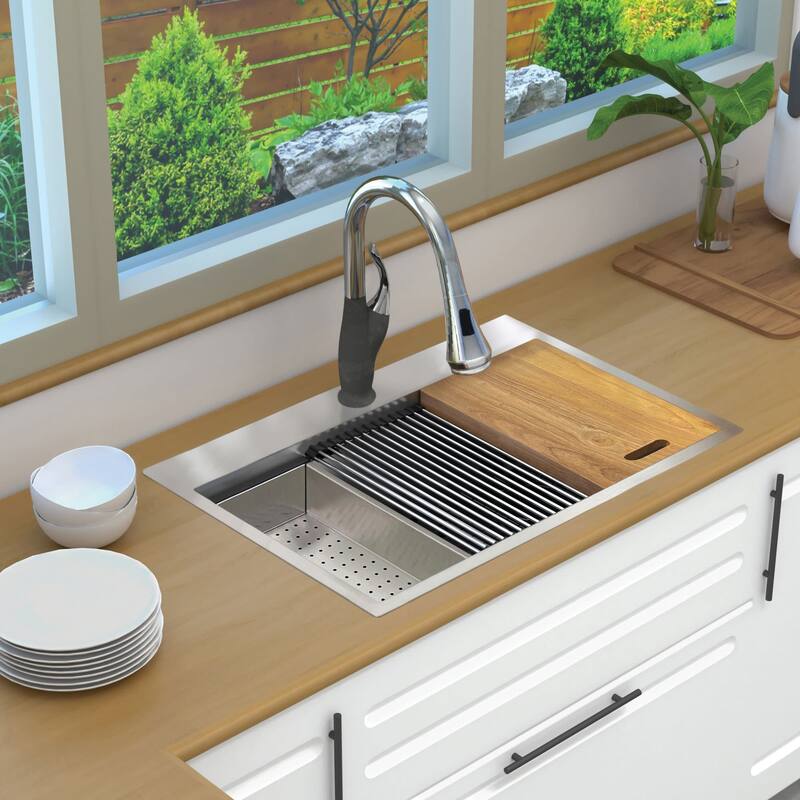Transolid KWSST322210-1 KWS 32" Drop In Single Basin Stainless Steel - Stainless