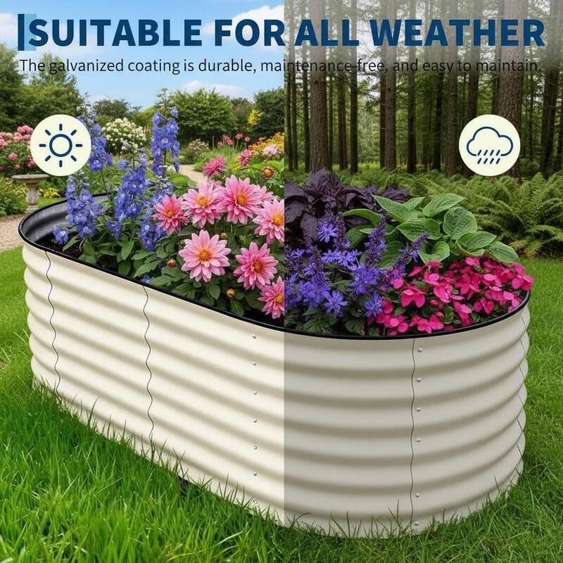 2 Pack Galvanized Raised Garden Beds