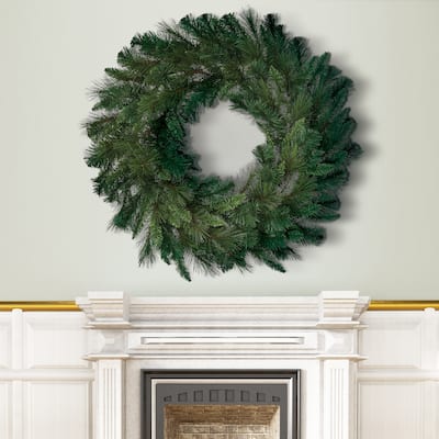 Belgium Mix Wreath 48", 300 Branch Tips - Natural Green - 48"