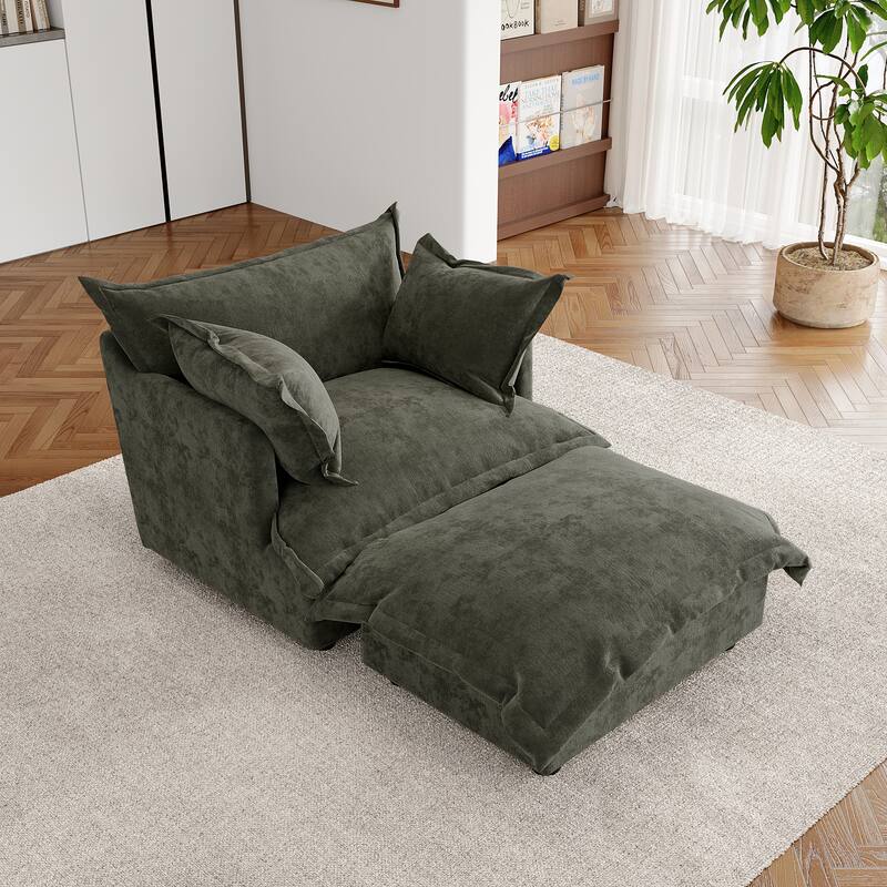 Double Layer Cushion Comfy Cloud Modular Sectional Sofa Set