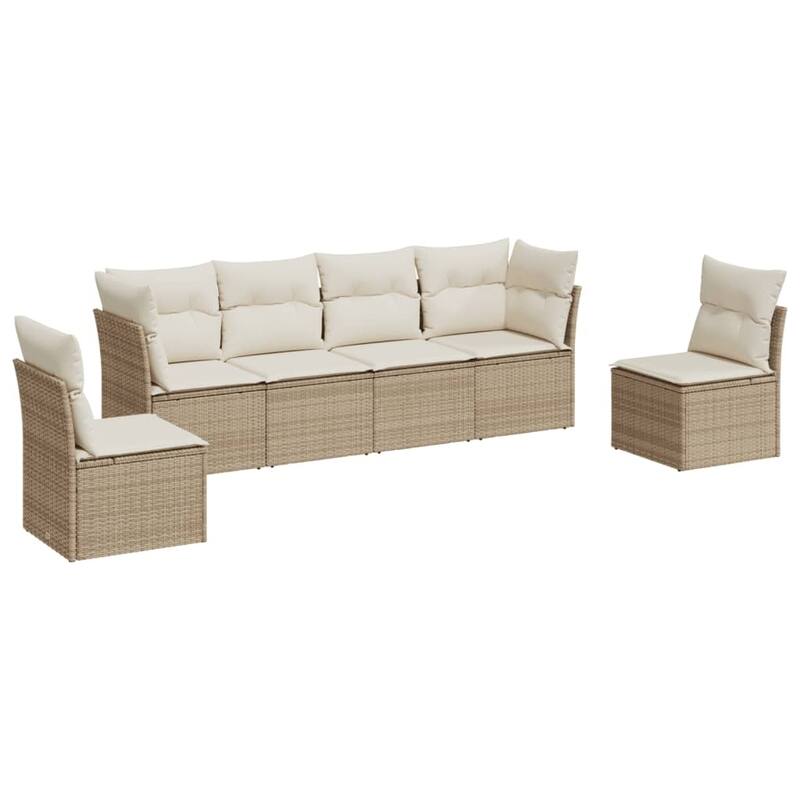 vidaXL Garden Sofa Set Beige, Cream white - 24.4 x 24.4 x 27.2