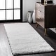 preview thumbnail 19 of 31, Nuloom Gynel Contemporary Shag Area Rug 2' 8" x 8' - Snow White - Runner