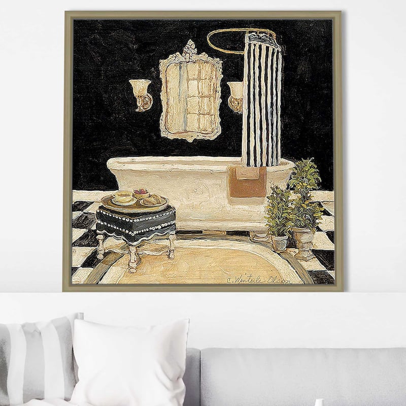 "Maison Bath II" Print on Floating Canvas