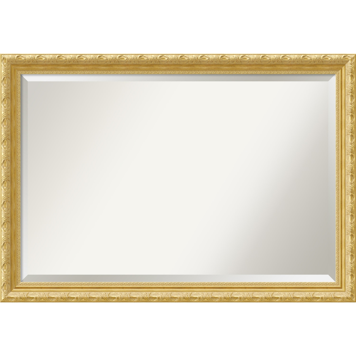 Beveled Wood Bathroom Wall Mirror Versailles Gold Frame Outer Size: 40  x 28 in On Sale Bed Bath  Beyond 15368812