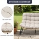 preview thumbnail 4 of 32, All-Weather PE Rattan Double Papasan Chair Loveseat with Soft Cushion for Indoor Outdoor