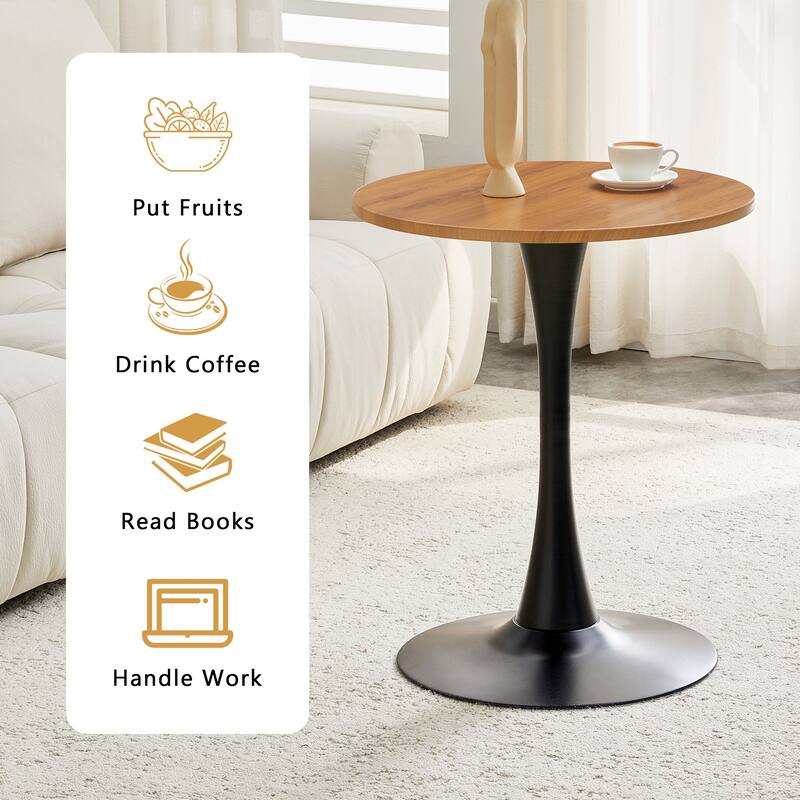 Round Tulip Dining Table, Kitchen Table with Thickened Tabletop, Bistro Table Circle Table Coffee Table