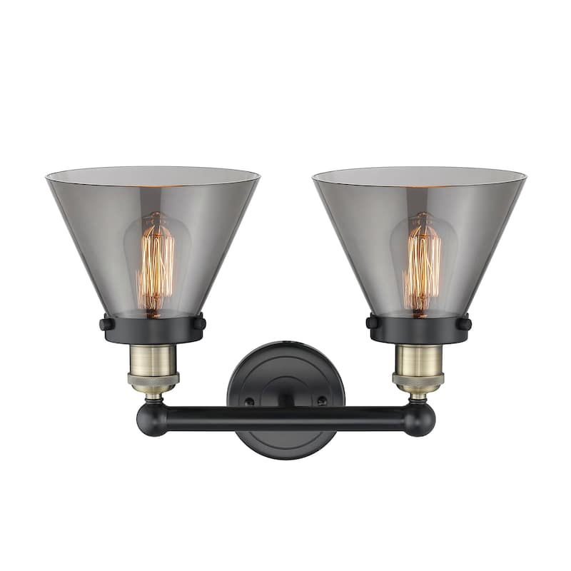 Innovations Lighting 616-2W-10-16-L Cone Vanity Cone 2 Light 16" Wide