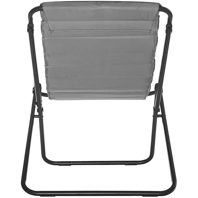 Urban Lifestyle Vegan Leather Ribbed Sling Lounge Chair