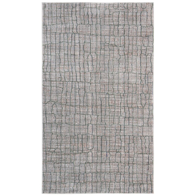 SAFAVIEH Valencia Shareen Distressed Vintage Boho Oriental Polyester Rug - 4' x 6' - Grey/Multi