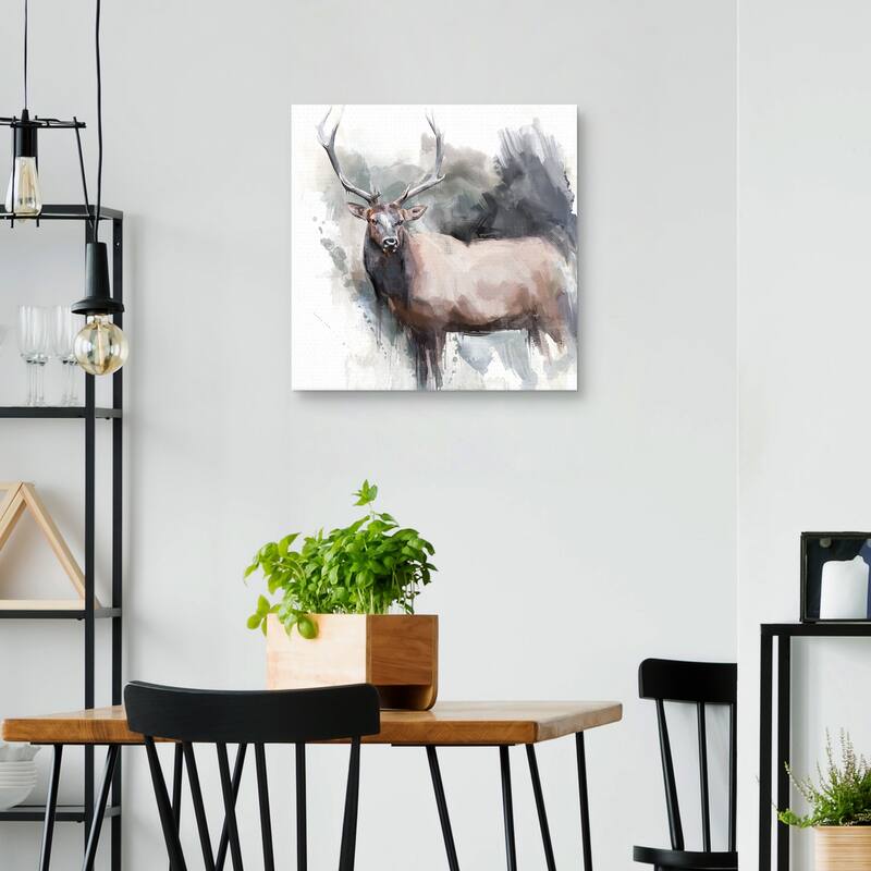 Elk Portrait by Studio Arts Canvas Art Print