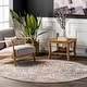 preview thumbnail 7 of 10, Nuloom Vintage Medallion Thea Area Rug 6' Round - Beige