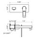 preview thumbnail 2 of 9, Stylish Single Handle Wall Mounted Bathroom Faucet Single Hole With Deck Plate