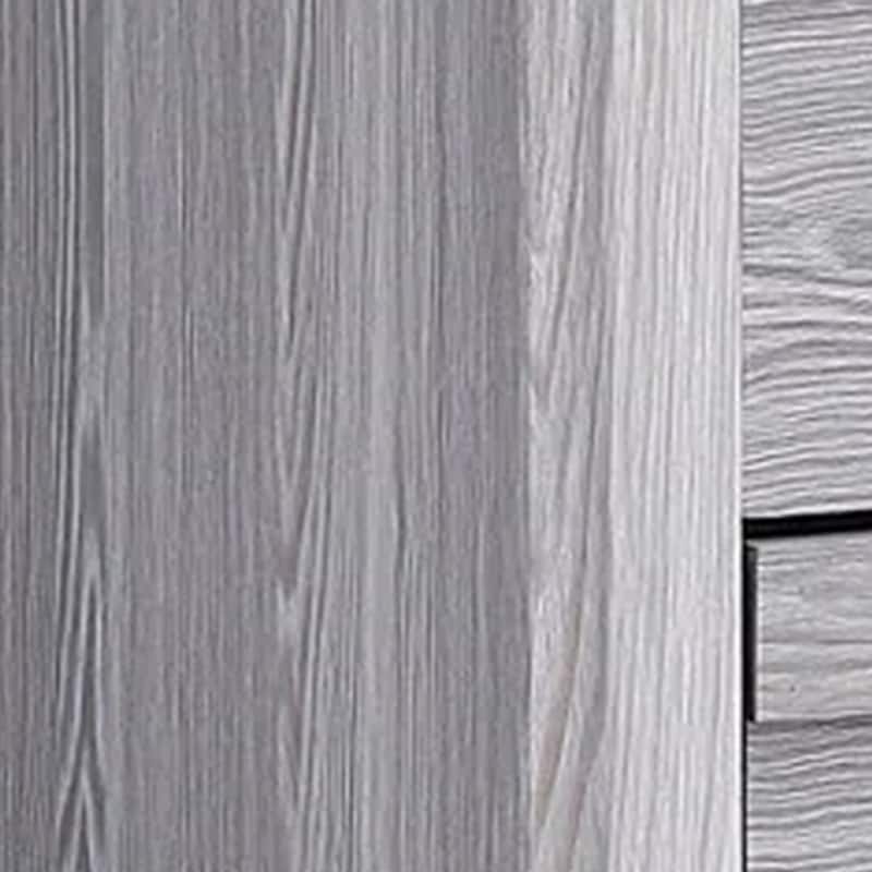 Laide Nightstand with 2 Drawers, Cup Handles, Gray Driftwood Finish Wood