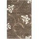 preview thumbnail 11 of 34, SAFAVIEH Florida Shag Nanny Floral Scroll 1.2-inch Thick Rug 2'3" x 4' - Smoke/Beige - Rectangle