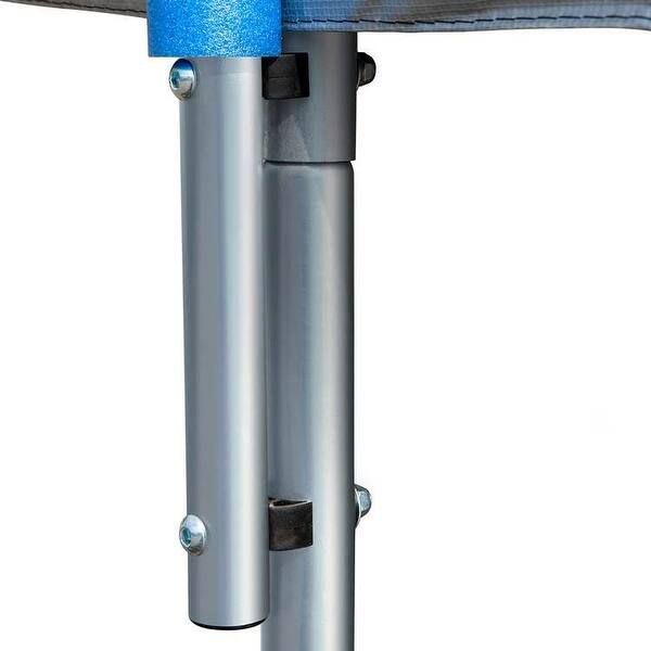 Nestfair Blue 14FT Trampoline with Safety Enclosure Net and Basketball