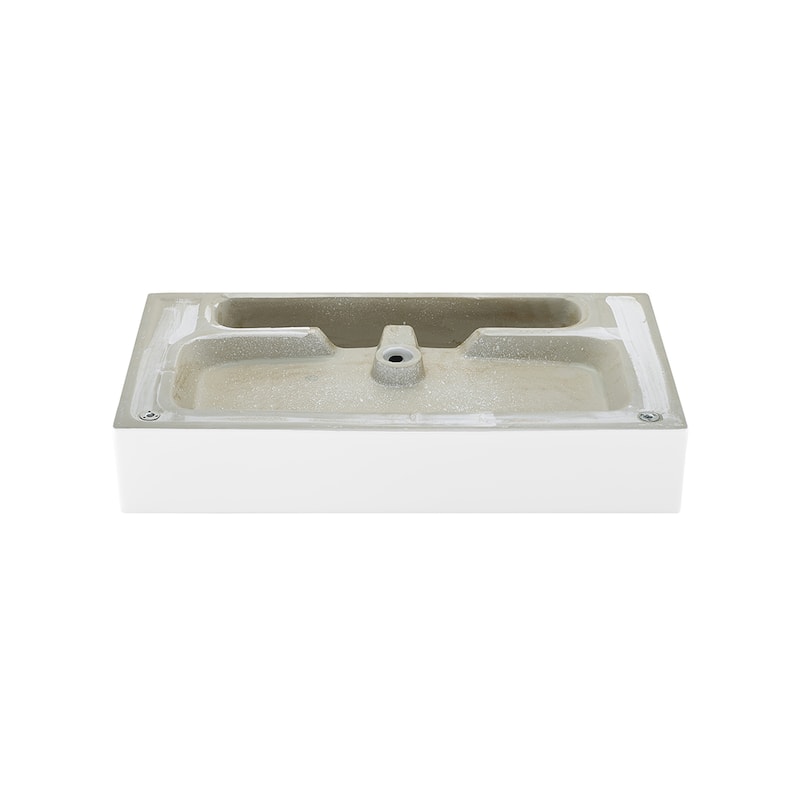 Claire Ceramic Console Sink White Basin Gold Legs
