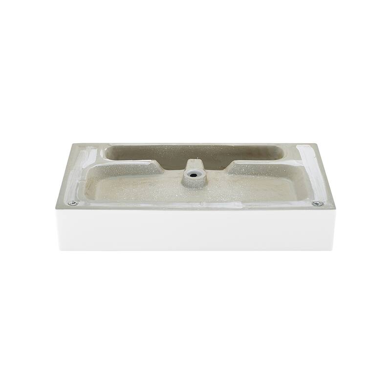 Claire Ceramic Console Sink White Basin Gold Legs
