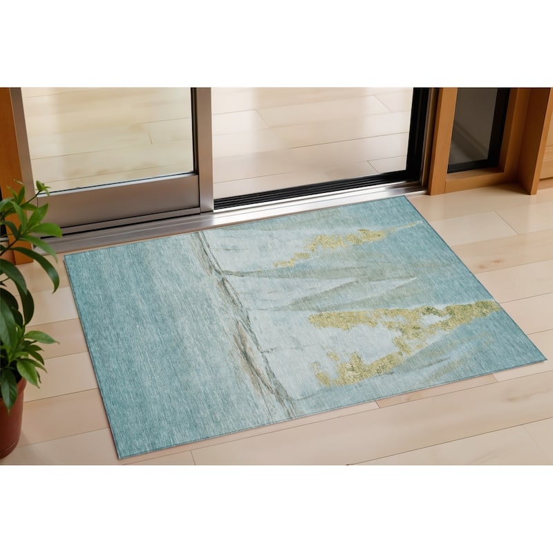 HomeRoots Nautical Transitional Rectangle Outdoor Rug - 3' x 5'