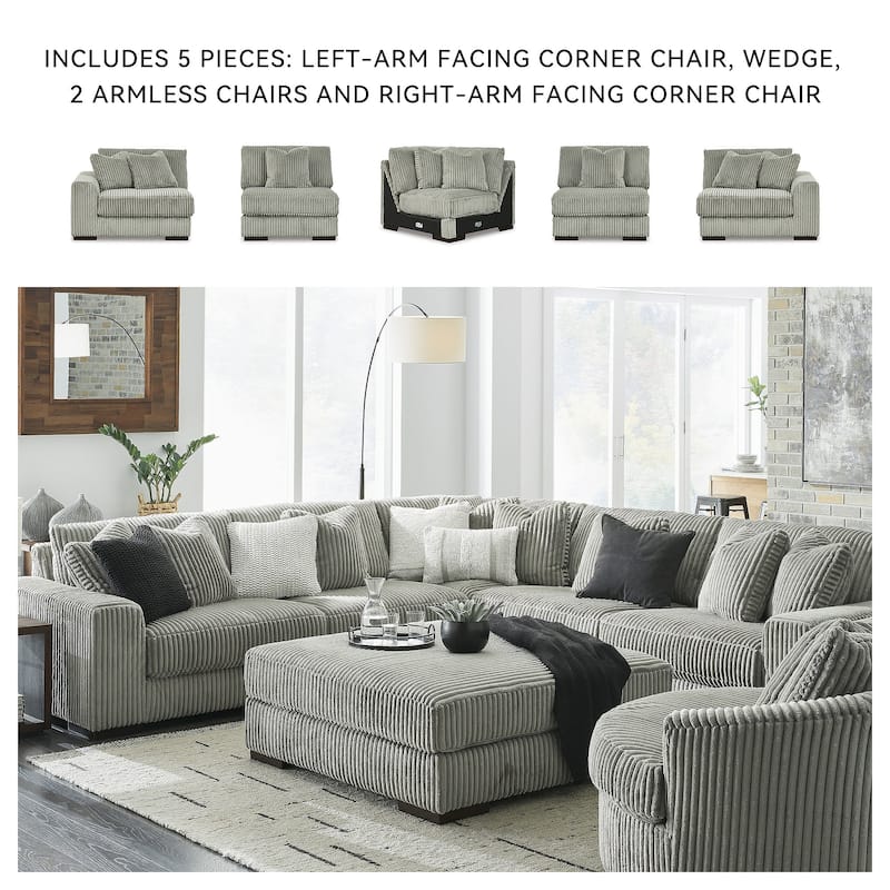 Signature Design by Ashley Lindyn 5-Piece Sectional - 133"W x 133"D x 38"H