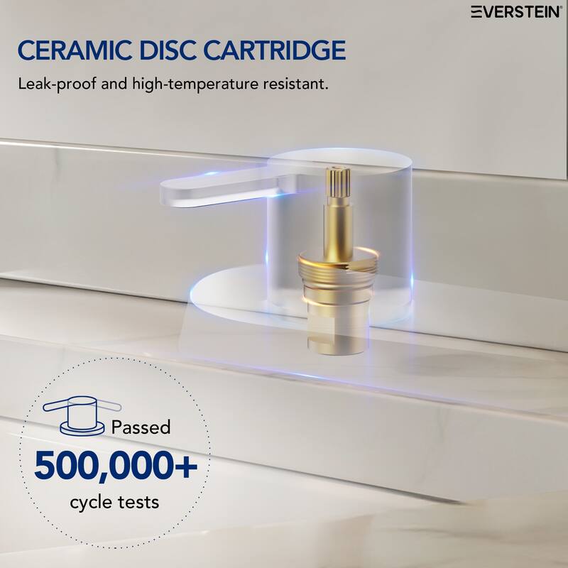 Double Handles 4 inche Centerset Bathroom Sink Faucet