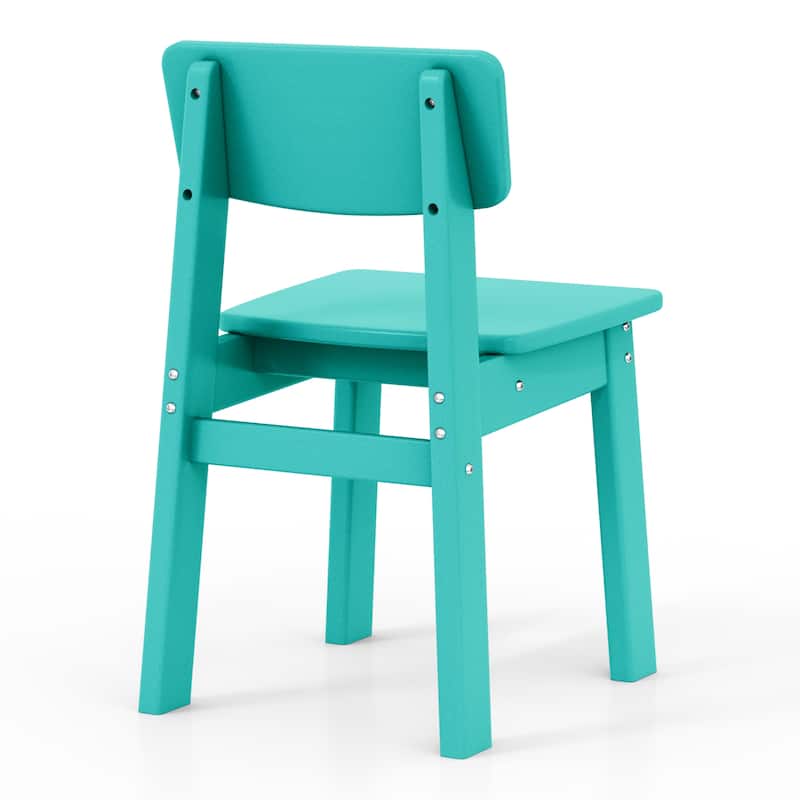 Polytrends Modern Mini Kids Outdoor Dining Chair (Set of 2)