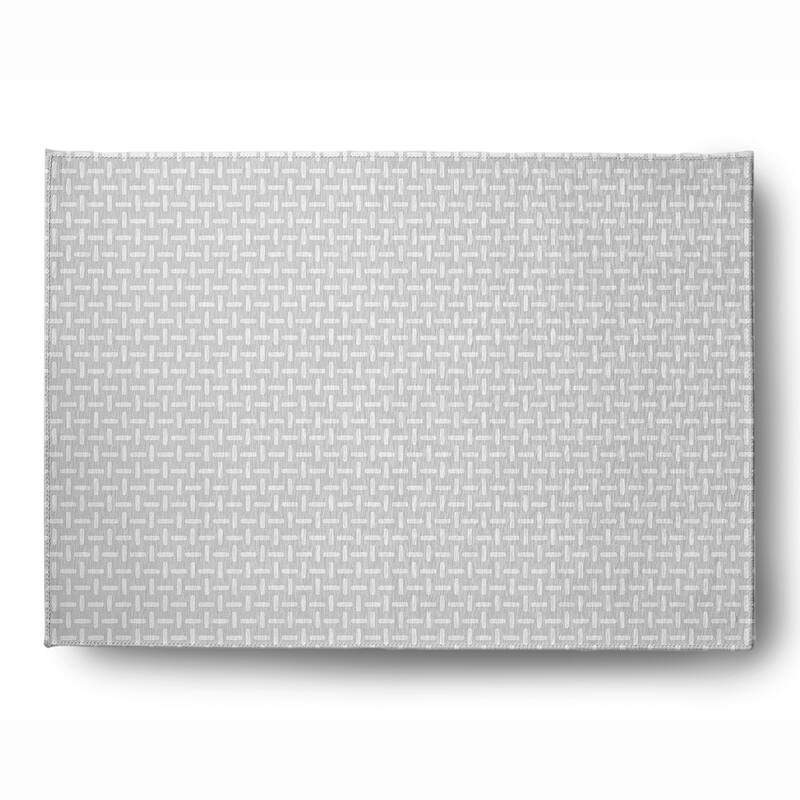 Woven Stitch Soft Chenille Rug - 5' x 7' - Pale Grey