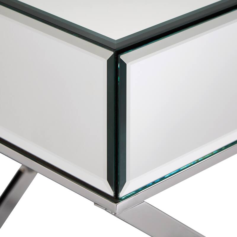 Camille X Base Mirrored Accent Campaign Table by iNSPIRE Q Bold
