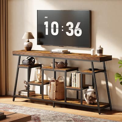 TV Stand for Televisions up to 80 Inches with Storage Shelves