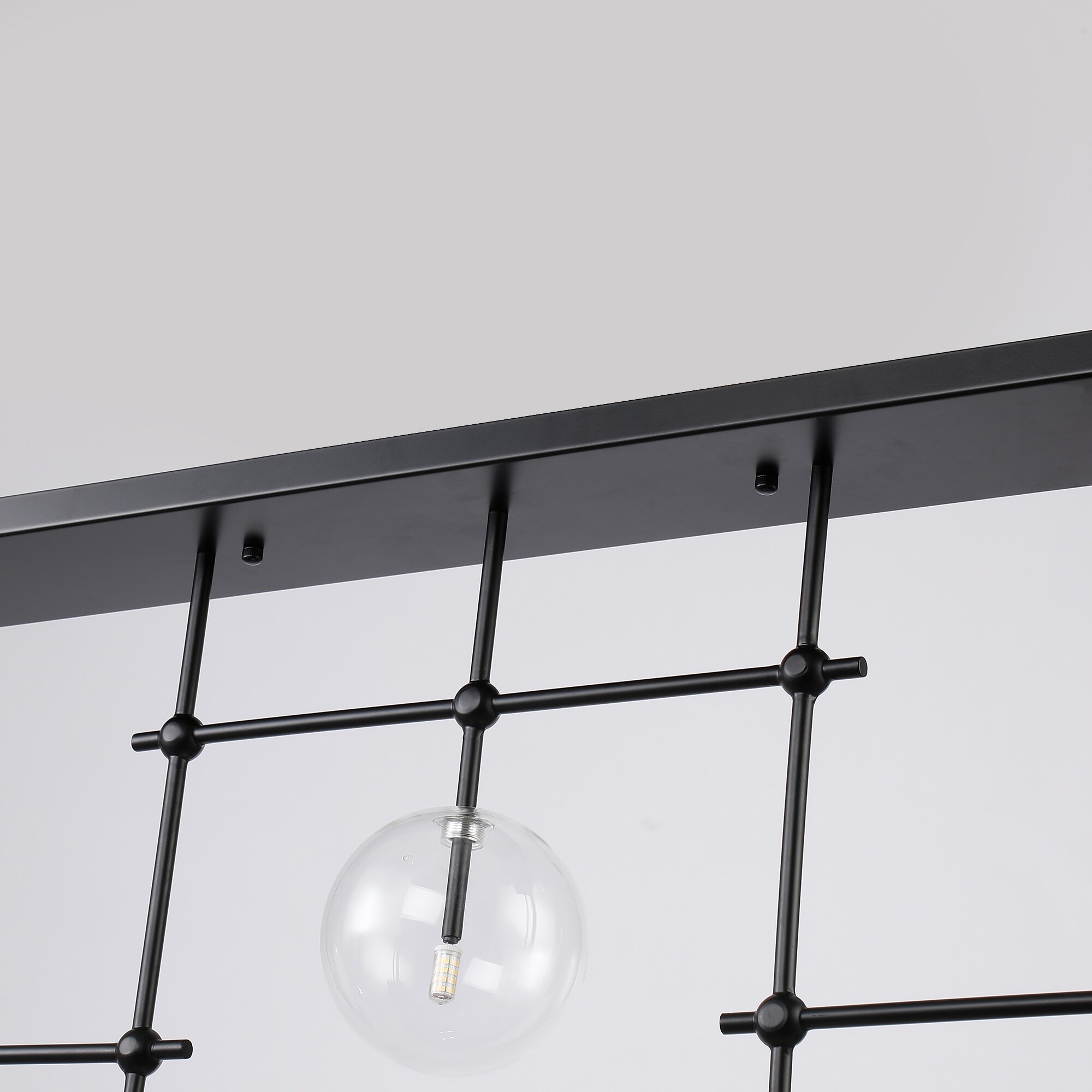 Glass Globe 7-Light Chandelier 57.5