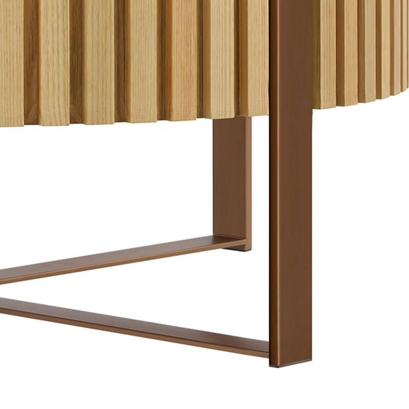 Modern Handcraft Drum Coffee Table 31.5 Inch Round Coffee Table