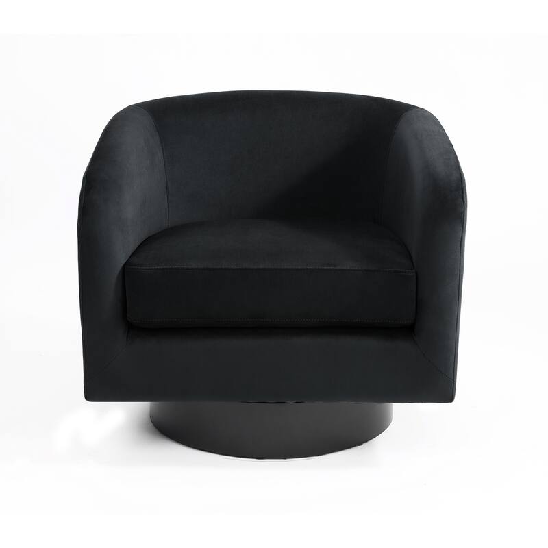 Modern Upholstered 360 degree Swivel Accent Arm Chair