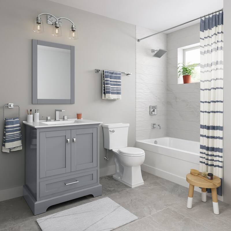 PROFLO Hillsboro Three Wall Alcove Acrylic Whirlpool Tub with Left