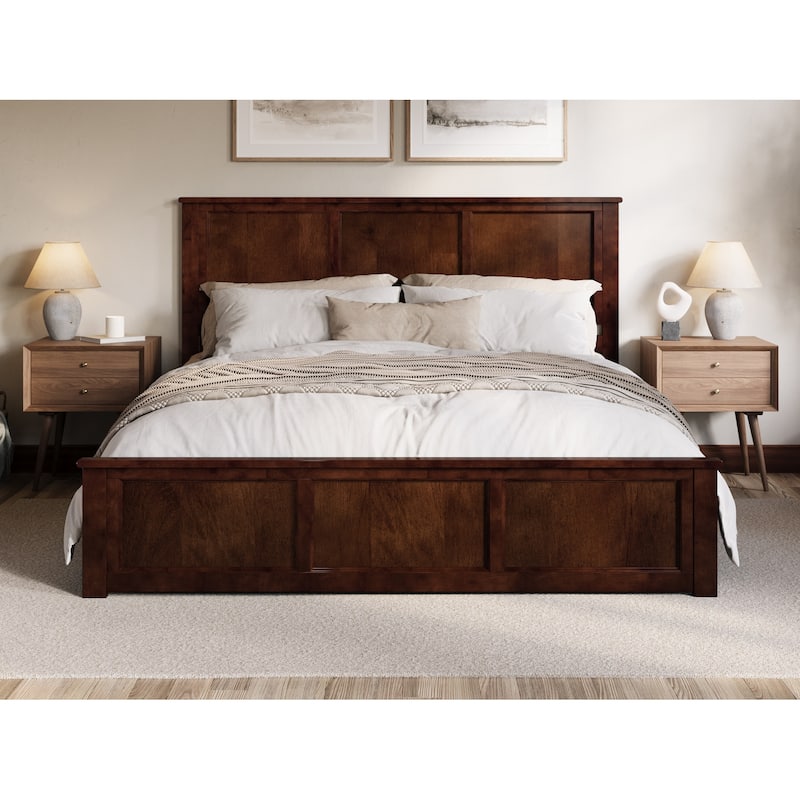 Charlotte Solid Wood Low Profile Platform Bed with Matching Footboard