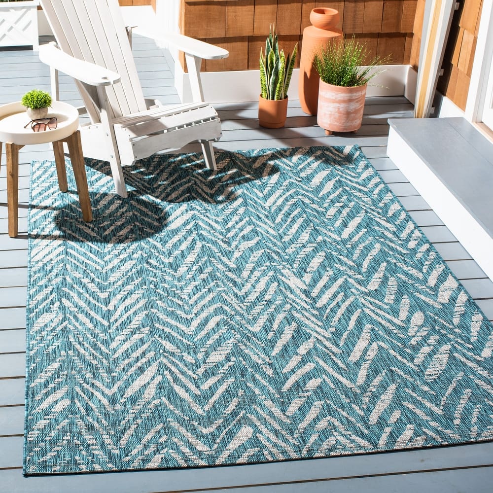 SAFAVIEH Courtyard Thin Indoor/ Outdoor Waterproof Patio Backyard Rug