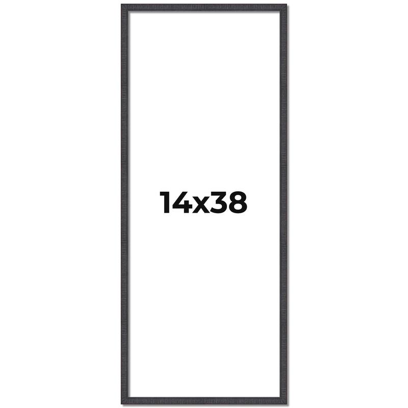 14x38 Frame Brown Solid Wood Picture Frame - Complete Modern Photo