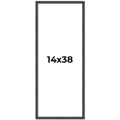 14x38 Frame Brown Solid Wood Picture Frame - Complete Modern Photo