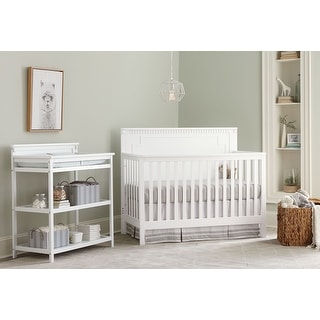 Emery 56" Wide Convertible Crib Panel, White