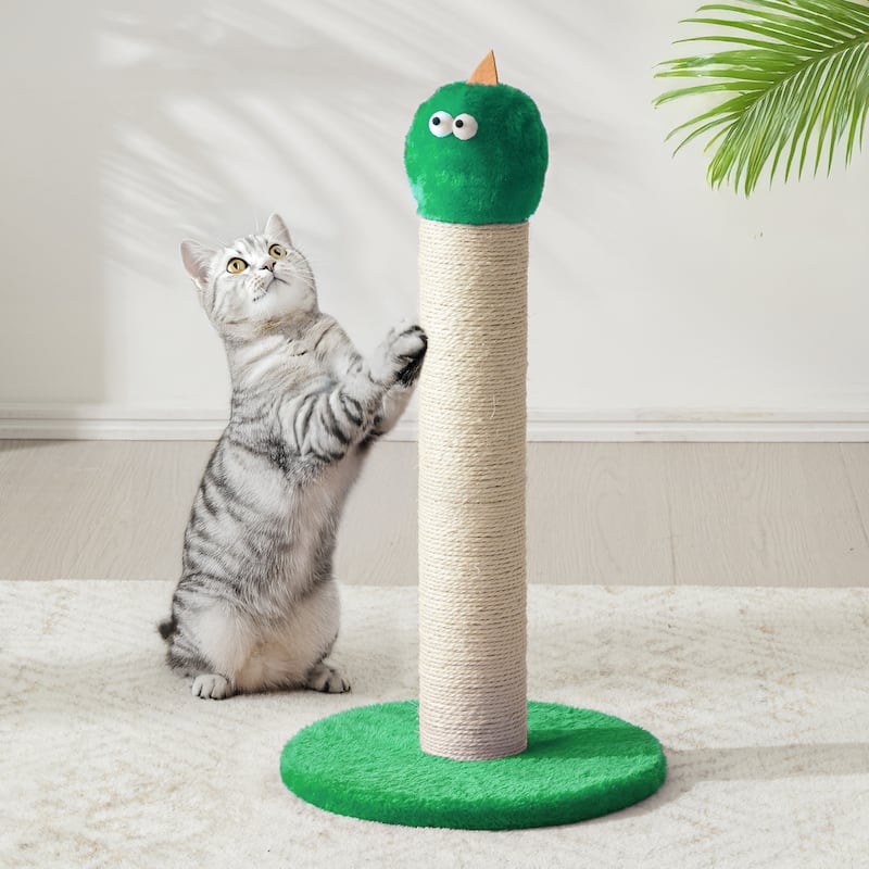 22" Monster-Shaped Cat Scratching Post - Green